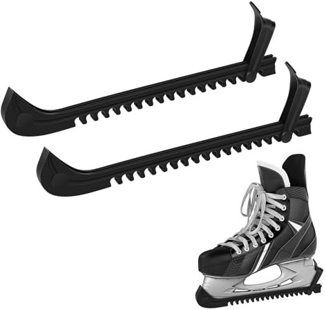 Hyunlai Kufenschoner Schlittschuhe, 10 Paar Kufenschutz für Kinder Erwachsener, orange Farbe