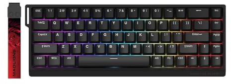 Madlions MAD 68 HE - Wooting Killer | Magnetische/mechanische Gaming-Tastatur 65% | 8000Hz Polling Rate | RT-Latenz / Reset Ultra Esport| 16,5M RGB | Web Driver | Magnetic Switch | US Layout QWERTY