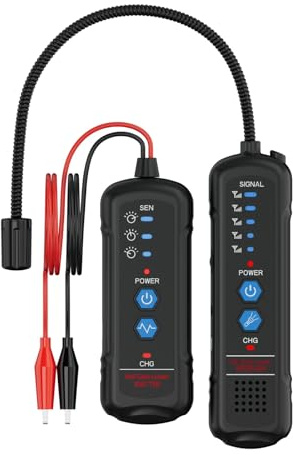 Rilevatore di Cavi Sotterranei con Batteria Ricaricabile - Localizzatore di Cavi a Bassa e Alta Tensione, Anti-Interferenza, Sensibilità Regolabile, Profondità di Rilevazione 2 Metri