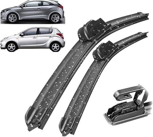 Escobillas limpiaparabrisas Delanteras para Hyundai I20 PB GB 2008-2019 - Kit de Alto Rendimiento, Visibilidad Superior en Carretera, fácil instalación, Hojas Planas
