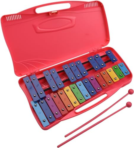 Glockenspiel, Xylofon 25 note Glockenspiel xylofon handknackning xylofon slagverk musikalisk rytm 2 gäng(1)