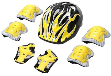 Kids Helmet and Pads Set,Children Scooter Protective Gear - Adjustable Toddler Helmet and Pads Kit for Baseball Hockey Skateboarding Breakdancing Bike Outdoor Sports Boys Girls 5-10