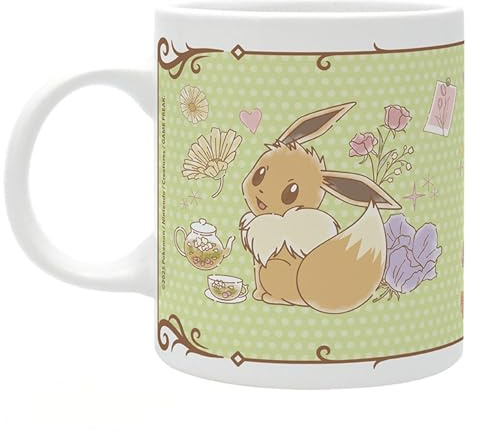 ABYSTYLE Pokémon Pikachu & Evoli Café en céramique fantaisie Tasse à café et thé 320 ml | Tasse Pokémon | Tasse à café | Marchandise Pokémon | Cadeaux Pokémon