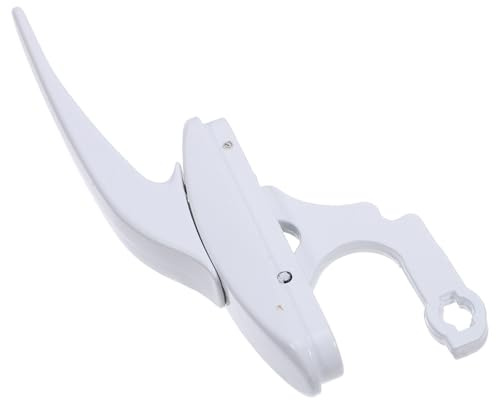 DOITOOL Manilla de repuesto para ventana abatible - Manilla deslizante blanca con pestillo y herrajes de seguridad para ventanas exteriores. Sujetador universal para hogar y oficina.