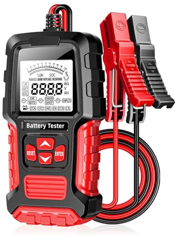 Testeur de batterie de voiture, 12 V/24 V, 3 Ah - 200 Ah - Analyseur numérique de batterie de voiture - Testeur de système de manivelle de charge pour voiture, ATV, camion, SUV, bateau