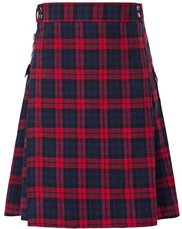 Générique Kilt Homme Irlandais, Kilt Ecossais avec Poches Jupe Plissée Gothique Déguisement Irlandais Séchage Rapide Costume Saint Patrick Steampunk Tenue Deguisement Respirant Hakama Carnaval