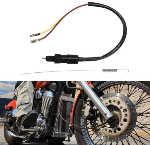 Rear Stop Light Switch for Motorbike Drum Brakes Rear Stop | ABS plastic housing, steel construction, rust resistant, design, long lasting performance
