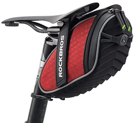 ROCKBROS Bike Saddle Bag Bicycle Seat Bag 3D Shell Saddle Bag Under Seat Cycling Seat Pack for Mountain Road Bike Bicycle Red