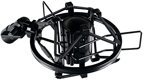 Pronomic MS-22 Mikrofonspinne (reduziert Trittschall auf ein Minimum, für Kleinmembranmikrofone mit 22 bis 28 mm Durchmesser) schwarz