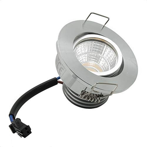 Foco LED empotrable orientable spot 3 W punto luz vitrina escaleras IP20 orificio 45 mm