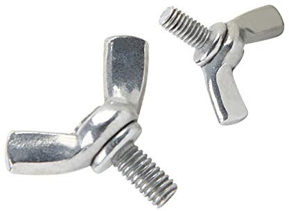 Xiedeai Bullone ad Alette Elementi di Fissaggio - M6 M8 M10 (Confezione da 20) Acciaio al Carbonio Bulloni a Farfalla Hardware Chiodi Placcato Zinco Vite a Mano Filettatura Intera