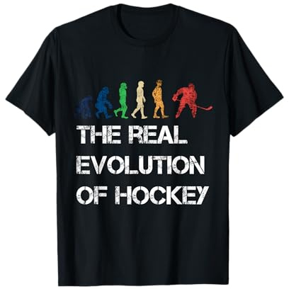 La vera evoluzione dell'hockey, vestito da hockey su ghiaccio grafico fresco Maglietta