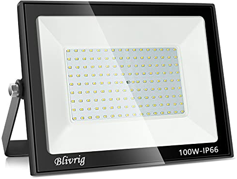 Blivrig LED Strahler Außen 100W Warmweiss, Fluter Aussen, Superhell 10000LM Flutlicht, Aussenstrahler IP66 Wasserdicht, 3000K Außenstrahler, Warm Scheinwerfer für Garten, Garage, Hof (Warmweiß, 100W)
