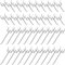 Floatdream 40 Pieces Perforated Panel Accessories, Perforated Wall Hook, Pegboard Hook, for Supermarket Shelves, Display Stands and Wall Decoration Tools (Silver)