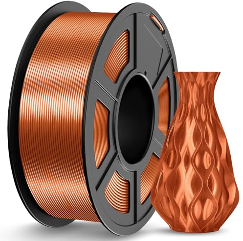 JAYO PLA Silk Filamento 1.75mm, Effetto Seta Filamento Stampanti 3D, PLA Seta Rame Bobina da 1.1kg, Precisione Dimensionale +/- 0.02mm
