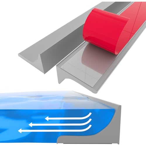 Schwallschutzleiste Dusche Selbstklebend, Silikon Wasserstopper Dusche Schwallschutz, Selbstklebende Duschschwelle Duschdichtung, TüRdichtung Duschwasserstop für Rahmenlose Duschtür (1.5M,Grau)