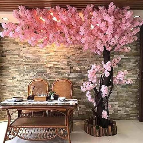 DDZJTPP Japanischer Künstlicher Kirschblütenbaum Wunschbaum Innendekoration Großer Kirschbaum Indoor Outdoor Einkaufszentrum Hotel Hochzeitsdekoration Landschaftsbau,Extended-1.2x0.8m/3.9x2.6ft