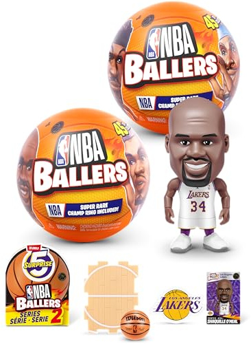 5 Surprise NBA Ballers Serie 2 de ZURU, Coleccionable de la NBA, Juguete Deportivo Coleccionable Paquete Sorpresa de Baloncesto para niños, a Partir de 3 años (2 cápsulas)