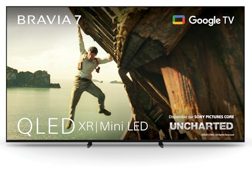 Sony BRAVIA 7 QLED (XR l Mini LED) 85 Pouces 4K HDR Google Smart TV, HDMI Inclus| Fonctions Gaming PlayStation 5, IMAX Enhanced, Dolby Vision Atmos, Chromecast, AirPlay, 120Hz 85XR70