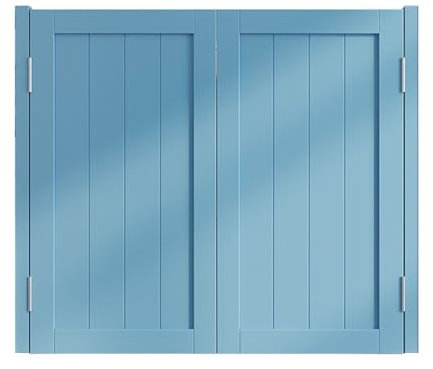 Puerta Batiente De Madera Maciza A Rayas, Puertas Dobles De Dos Vías Con Bisagras, Puertas Interiores De Madera De Pino For Salón, Cafetería, Entrada, Bar, Porche, Cocina, Etc.(Blue,W95xH100cm(37.4x39