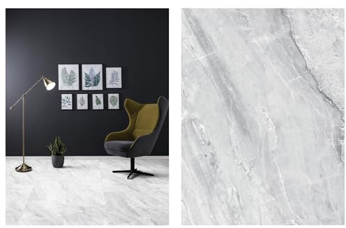 Premium Desing Klick vinylgolv marmorutseende – 2341 m² integrerad ljudisolering steg 830 x 470 x 5 mm – lämplig för golvvärme | (2152 Heisiek marmor