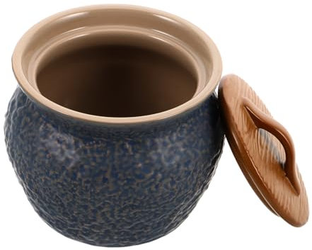 VALICLUD Olla De Estofado Con Tapa De Cerámica Cazuela Para Cocinar Al Vapor Para Huevos Al Vapor Utensilios De Cocina Chinos Tazón Para Sopa Pequeño