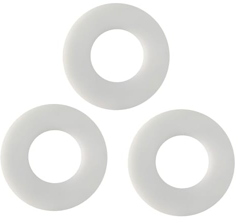 3Pcs Flush Valve Seals, Toilet Flush Seal Rings, White 63 x 33mm | Toilet Flush Washers, Cistern Seals, White Replacement Rings for Compatible Toilet Cistern Flush Valves