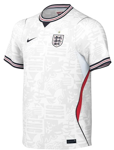 Nike Kids ENT Dri-Fit SS Stadium Home Jersey, White/Speed Red/Obsidian/Obsid, 13/15 Years
