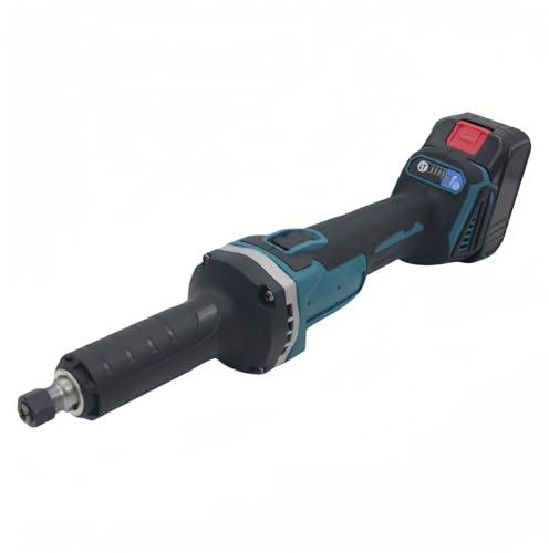 Akku Geradschleifer Kompatibel mit Makita 18V Batterie, Professional Multifunktionswerkzeug Brushless Stabschleifer mit 6mm Bohrfutter und 4 Variablen Geschwindigkeiten(Akku Nicht Enthalten)
