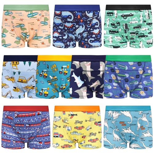 FLYISH DIRECT Potty Training Pants, Reusable Toddler Training Pants for Boys, Cotton Absorbent Potty Underwear Boxer Style, Blue, 3 Years