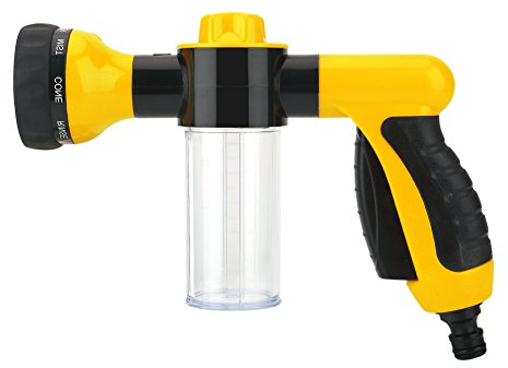 Lave-Auto Multifonctionnel à Haute Pression 6M Pistolet à Eau à Mousse pour Lavage de Machine ou Voiture/Jardin Pistolet de Pulvérisateur nettoyant Voiture & Jardin Nettoyage (jaune)