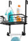 KES Ironing Board Hanger with Metal Basket and Adjustable Hooks, Over Door Ironing Board Holder No Drill Matte Black, HIR500B-BK