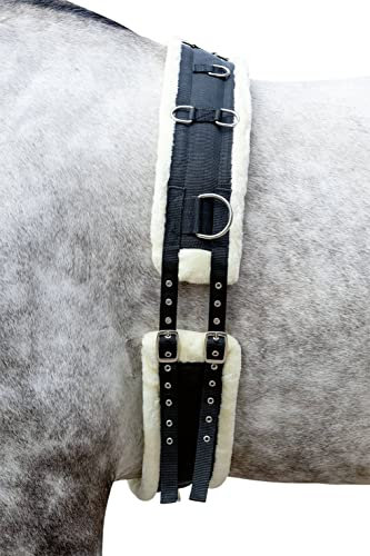 HKM Comfort Teddy Gürtel Schwarz/Natur Vollblut/Warmblut