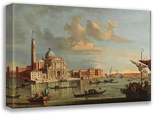ArtDirect Francesco Tironi 24x18 Gallery Wrapped Canvas Museum Art Print Titled: The Basin of San Marco with San Giorgio Maggiore, Venice