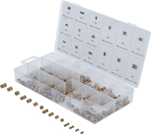 BGS 85223 | Surtido de tuercas a presión | latón | 330 piezas