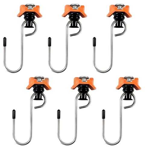 6 Stück Zurrschienen Airlineschiene, Airline Schienen, Haken für Airlineschiene, Airlineschiene Fitting, Rostfreie Stähle, Airlineschiene Zubehör zum Aufhängen, von Gegenständen bis 50 kg