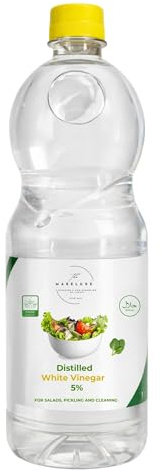 1Lt White Vinegar, All Natural Vinegar, White Vinegar for Baking, Cooking, Pickling, Cleaning, Distilled White Vinegar, Food Grade, Vinegar for Cleaning, Wine Vinegar,%5 Acetic Acid