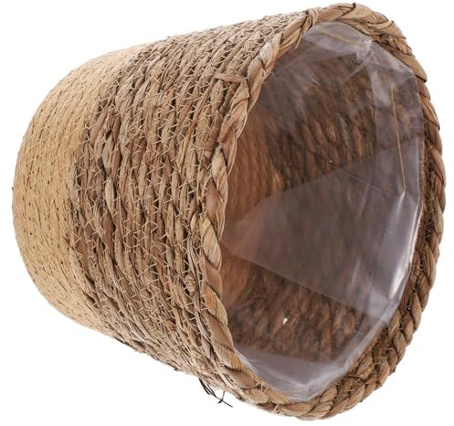 FUNOMOCYA Panier À Plantes Tissé en Jonc De Mer Pot De Fleurs Décoratif pour La Maison