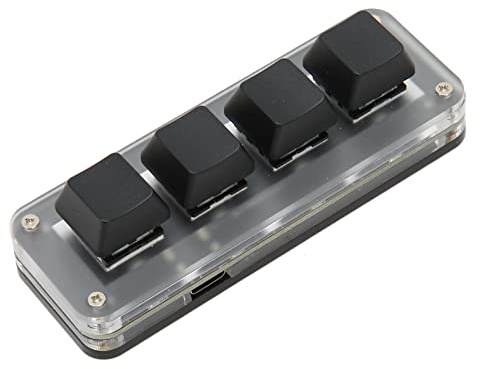 Mini 4-tangenter Enhandstangentbord, Programmerat för, återanvändbar Installation, Lämplig för Olika Modeller med Kabelansluten Typ C