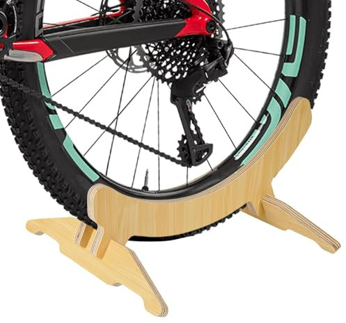 Floor Rack - Soporte para bicicleta de madera, estantería de aparcamiento portátil, solución compacta de almacenamiento para el hogar, organización de garaje, dispositivos deportivos para exteriores