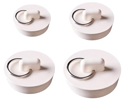 Set di 4 tappi di scarico universali in gomma, antiodore, per lavello da cucina e vasca da bagno, copertura flessibile con guarnizione impermeabile
