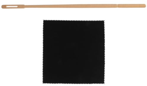 GARVALON Cloth Simple Wood Cleaning Set of and Rod Flute Made Fabric Birthdays for or Musical Accessories to Use without Leaving Scratch Fingerprint and Giving on Instrument