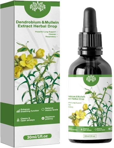 Potente Limpieza Pulmonar,Gotas de Extracto de Gordolobo,Limpieza y Protección Respiratoria,Potente Limpiezas de los Pulmones 1PC