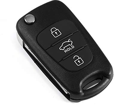 Guscio per chiave a distanza da 2 pezzi per Kia, guscio a distanza per telecomando con telecomando a 3 pulsanti con lama adatta per Rondo per Sportage Soul Rio