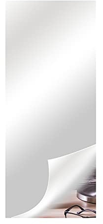 Betos Láminas de espejo adhesivas, flexibles, autoadhesivas, no de cristal, acrílico, espejo de pared, espejos de pared, calcomanías de pared sin marco, para el hogar, 59.1 x 19.7 pulgadas