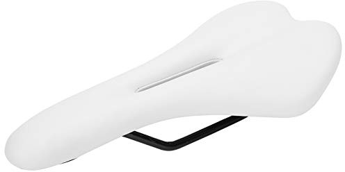 Fahrradsitz, Komfort belüftetes Fahrradsitzkissen, stoßdämpfender Sattel, hohles Design, Fahrradzubehör für stationäres Fahrrad, Mountainbike, Rennrad(Weiß)