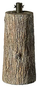 Magie di Natale Base effetto tronco per albero di Natale con supporto in metallo (Ø 22 cm x h 45 cm)
