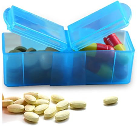 Gatuida Medikamentenbox Mit Fächern Und Tablettenteiler Aus Abnehmbar Für Outdoor Zum Aufbewahren Von Pillen Kapseln Und Vitaminen