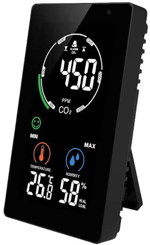 NDIR CO2 Monitor MX6055 CO2-Anzeige CO2-Messgerät Luftmengenmessgerät Temperaturmessung schwarz