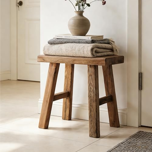 JOSIAHCQ Panca Legno Ingresso Panchina da Interno Sgabello Legno Basso Panca da Tavolo da Pranzo per Camera da Letto Sala da Pranzo Soggiorno Cucina Corridoio(50cm(19.7in))